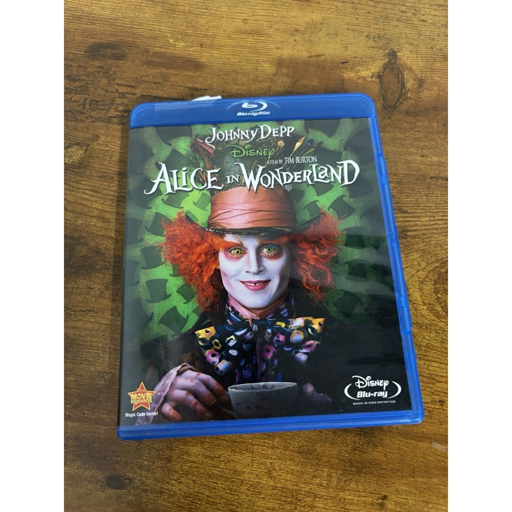 Disney's Alice In Wonderland Johnny Depp 2010 Bluray Movie Blu-Ray